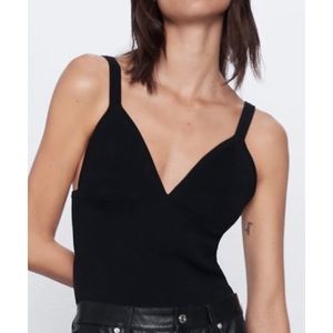 Zara Black Crop Tank